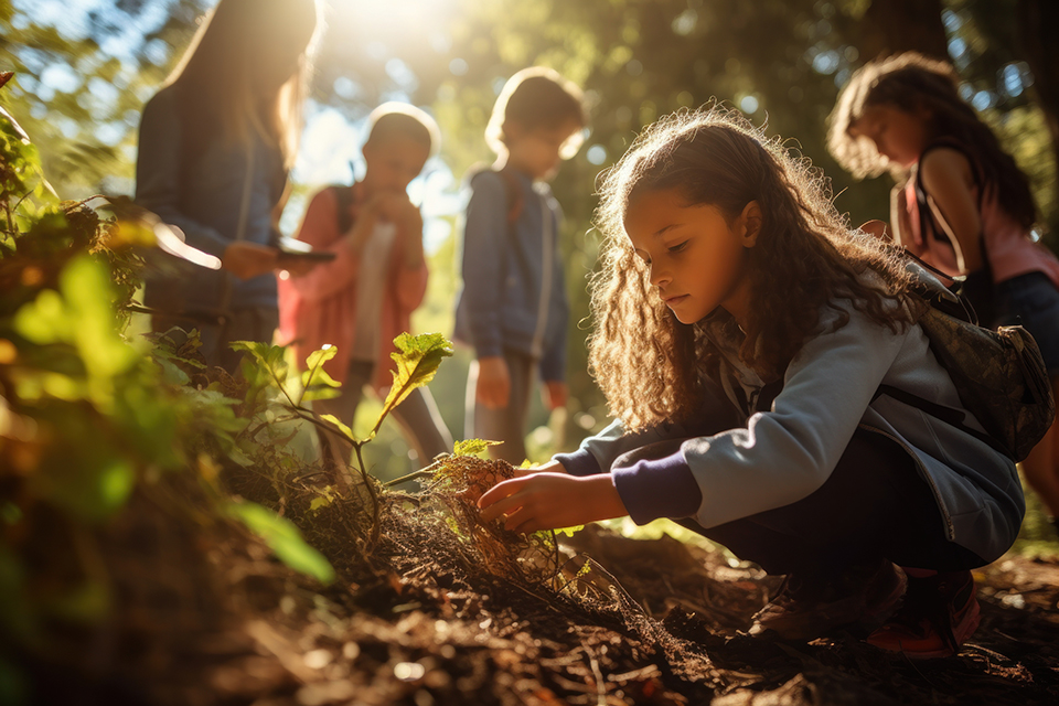 Niños en el bosque